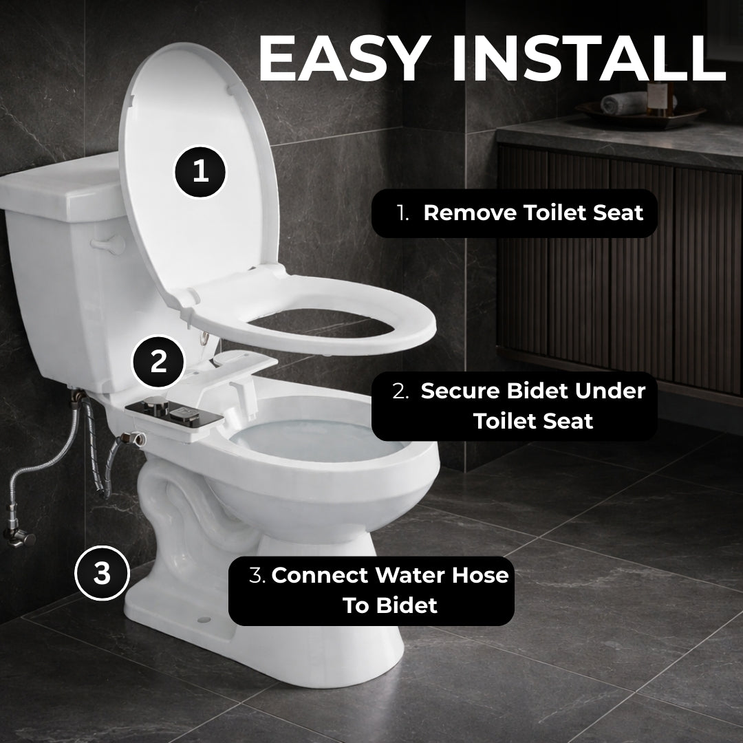 Premium Bidet Toilet Seat Attachment with Dual Spray Cleansing