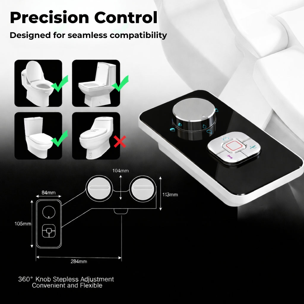 Premium Bidet Toilet Seat Attachment with Dual Spray Cleansing
