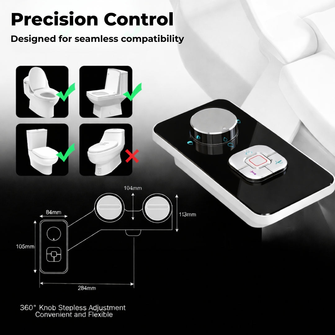 Premium Bidet Toilet Seat Attachment with Dual Spray Cleansing