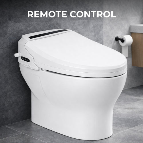 Premium Heated Electric Bidet Toilet Seat with LED Lighting - Luxurious Comfort in White
